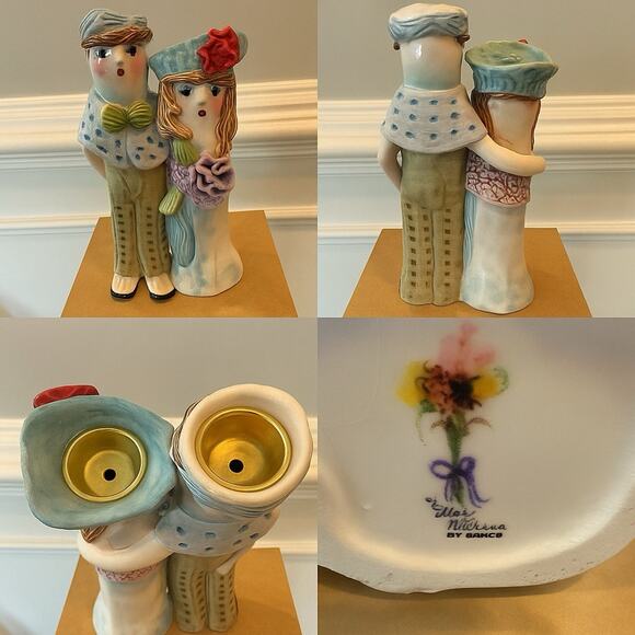 GANZ Other - Ellen Williams Ganz Ceramic Couple Candlestick Holders Man & Woman 10”